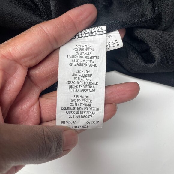 Marina Black Silver Sparkle Scallop Neckline Lace Midi Dress Event Occasion 8 - Picture 11 of 13